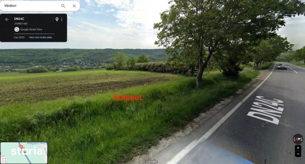 Teren MEG imobiliare — Vânători, DN24C, județul Iași